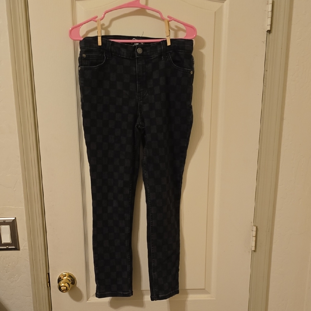 Art Class Checkered Black Skinny Jeans